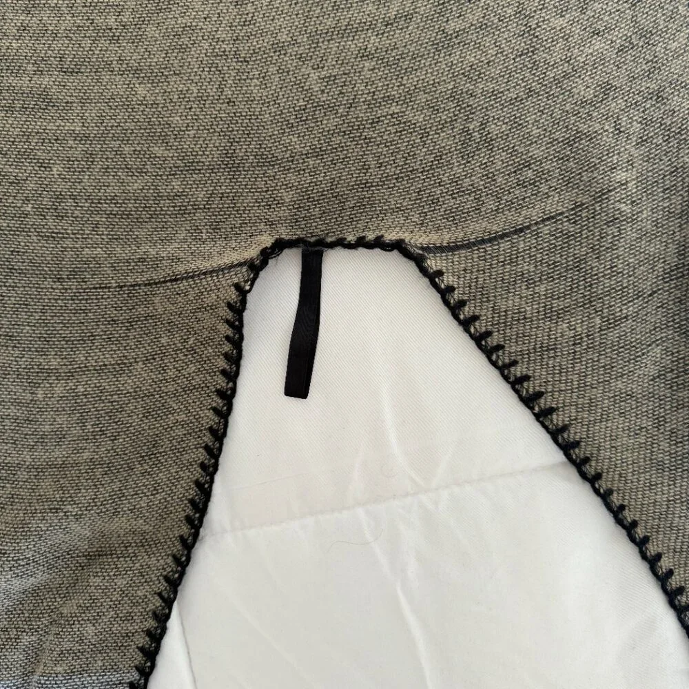 EUC Black, Gray, Brown and Tan Wool Drape Poncho - Picture 5 of 5